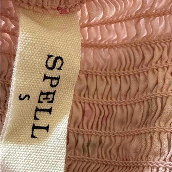 Spell Fleur Slip Dress in Pink | Vintage floral with Cream Lace - Picture 11 of 12